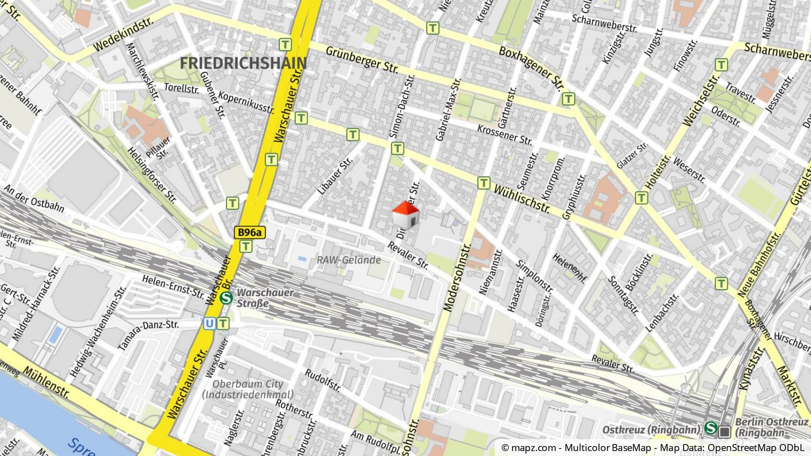 Wohnung zum Kauf 395.000 € 3 Zimmer 57,6 m²<br/>Wohnfläche 4.<br/>Geschoss Dirschauer Str. 11 Friedrichshain Berlin 10245