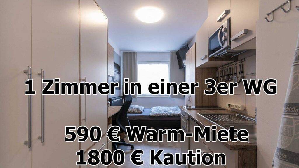 Studio zur Miete 590 € 1 Zimmer 20 m² 1. Geschoss Blücherstr. 30A Nordstadt Pforzheim 75177