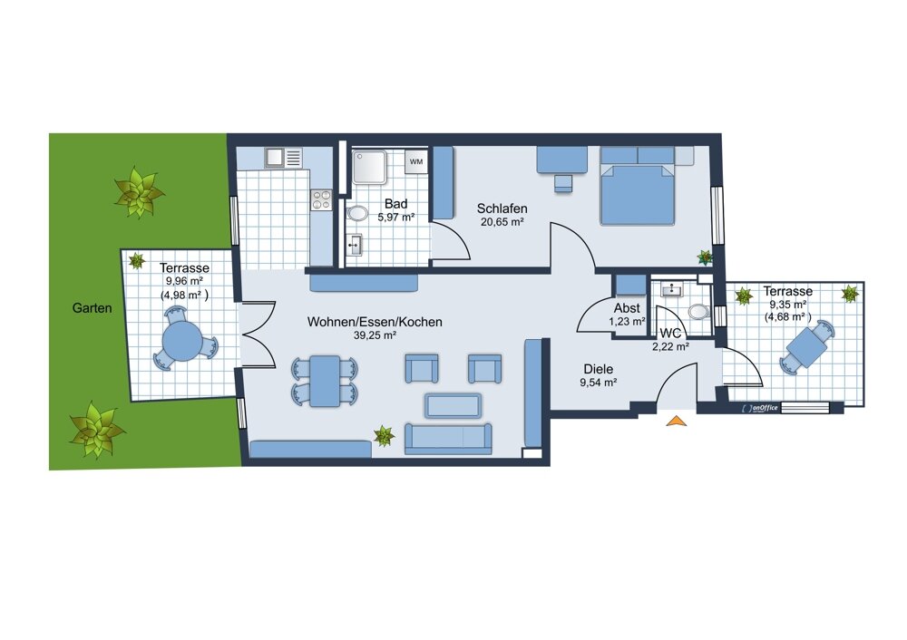 Wohnung zur Miete 1.292 € 2 Zimmer 88 m²<br/>Wohnfläche Blankenloch 76297