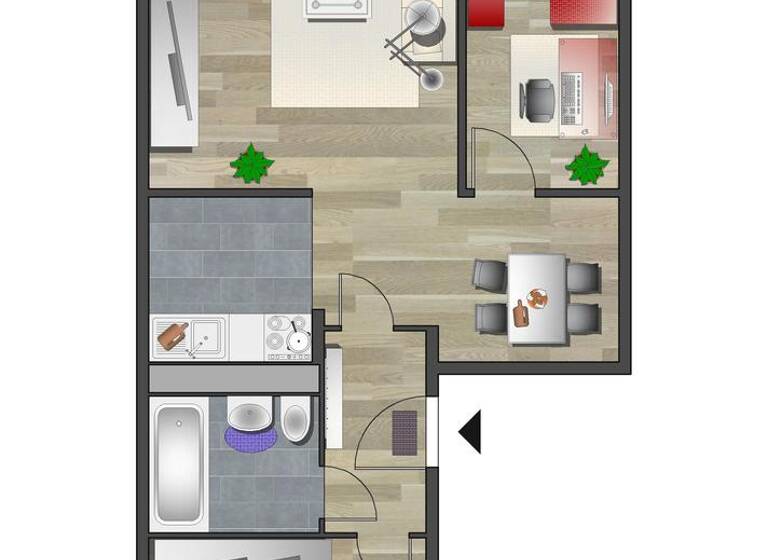 Wohnung zur Miete 311 € 3 Zimmer 56,3 m² 4. Geschoss Am Harthwald 34 Markersdorf Chemnitz 09123