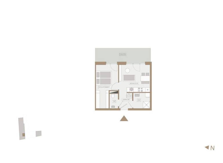 Wohnung zur Miete 490 € 2 Zimmer 37,7 m² Karlauerstraße Gries Graz 8020