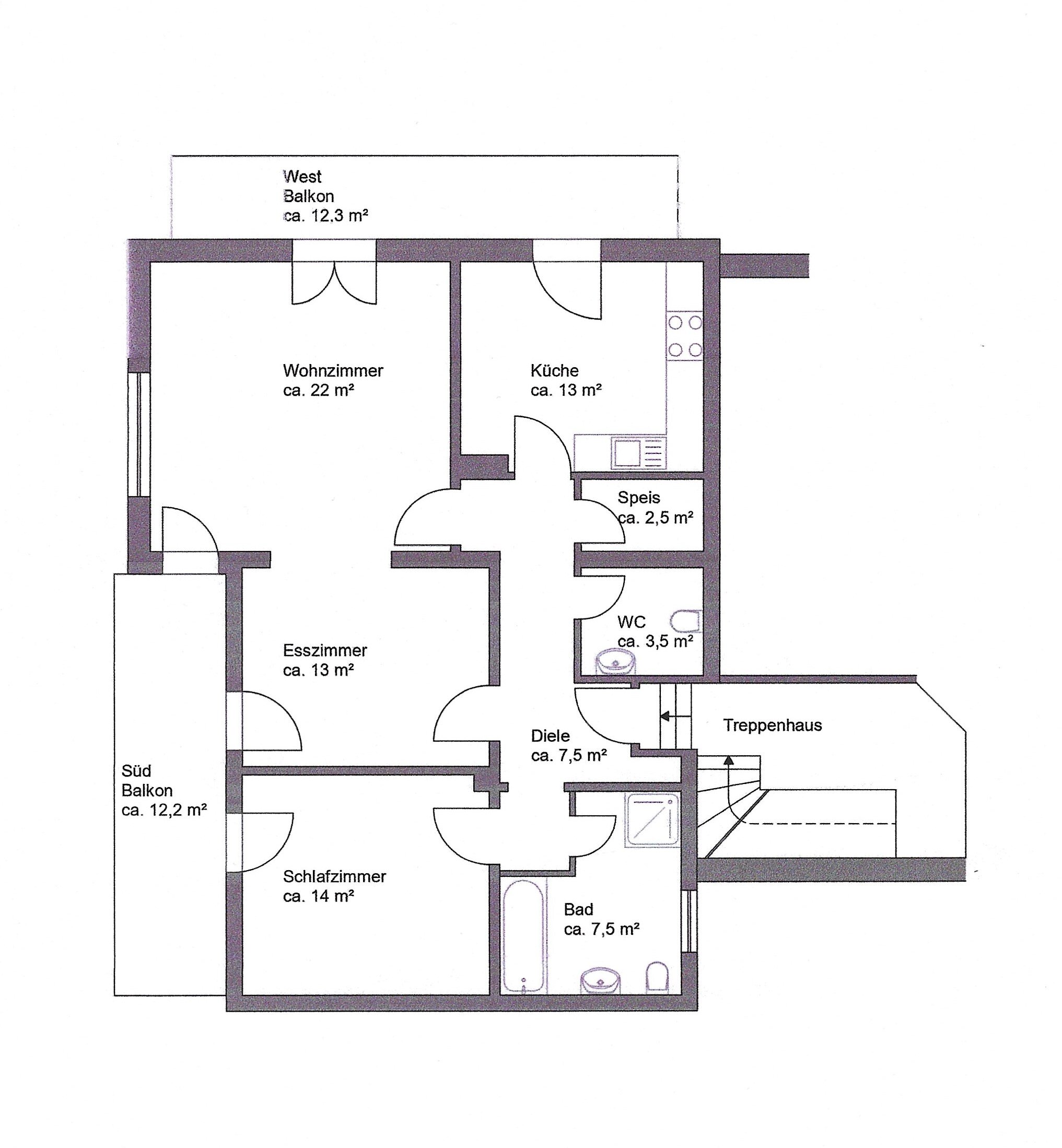 Wohnung zur Miete 1.200 € 2,5 Zimmer 83 m²<br/>Wohnfläche 1.<br/>Geschoss ab sofort<br/>Verfügbarkeit Prien am Chiemsee 83209