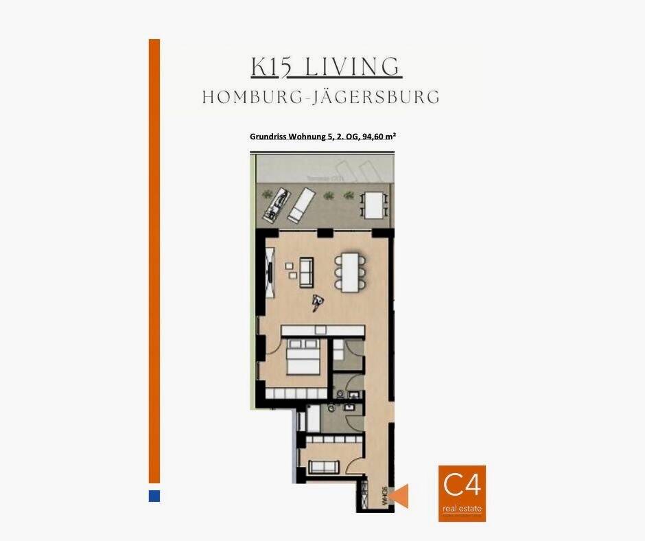 Wohnung zum Kauf provisionsfrei 385.000 € 3 Zimmer 94,6 m²<br/>Wohnfläche 2.<br/>Geschoss Jägersburg Homburg 66424