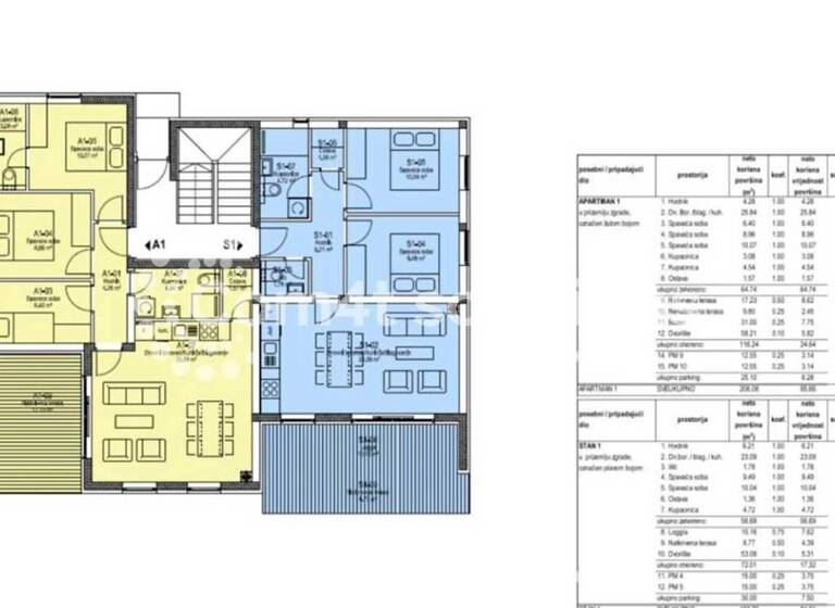 Wohnung zum Kauf 285.000 € 3 Zimmer 81 m² Novalja
