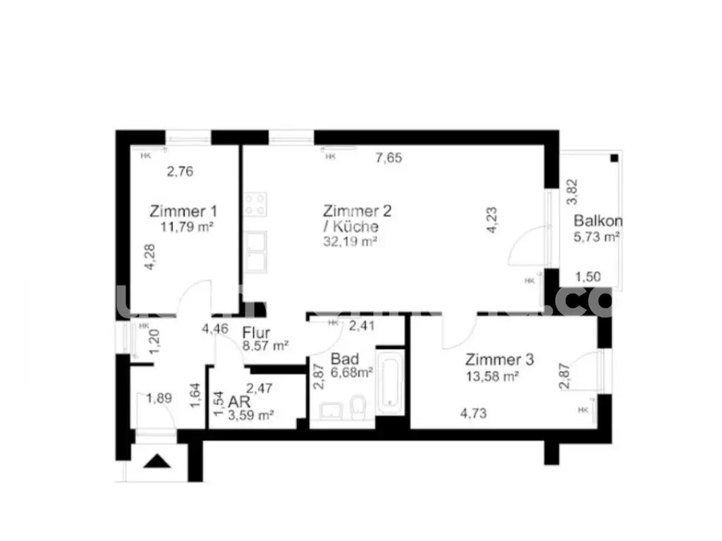 Wohnung zur Miete Tauschwohnung 935 € 3 Zimmer 80 m²<br/>Wohnfläche 2.<br/>Geschoss Gropiusstadt Berlin 12353