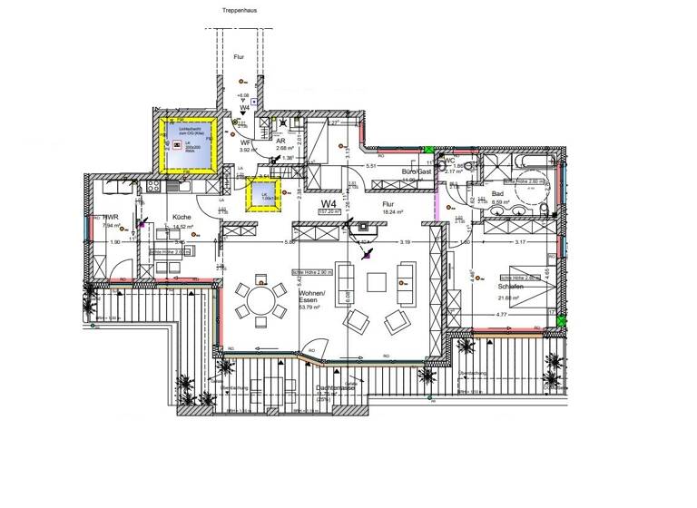 Penthouse zur Miete 1.560 € 3 Zimmer 156 m² Stadt Ibbenbüren 49477