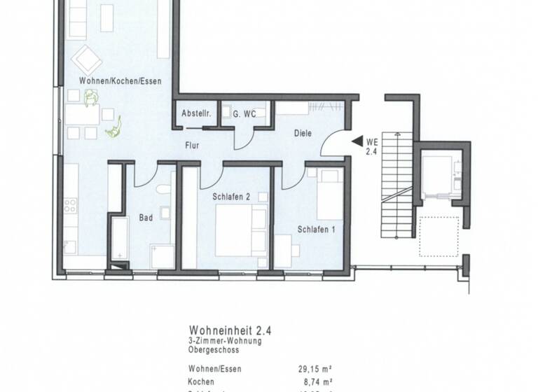 Wohnung zum Kauf provisionsfrei 499.352 € 3 Zimmer 89,2 m²<br/>Wohnfläche 1.<br/>Geschoss ab sofort<br/>Verfügbarkeit Oberer Graben 2 Gadheim Veitshöchheim 97209