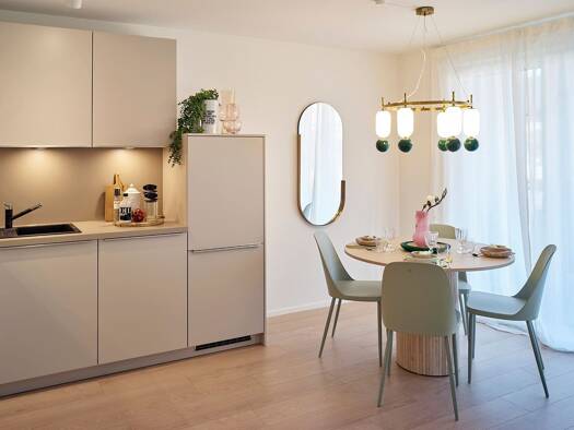 Wohnung zur Miete - Erstbezug 730 € 2 Zimmer 46,3 m² EG frei ab 01.11.2025 Alfred-Nobel-Bogen 7a - 7c Wolfgang Hanau 63457
