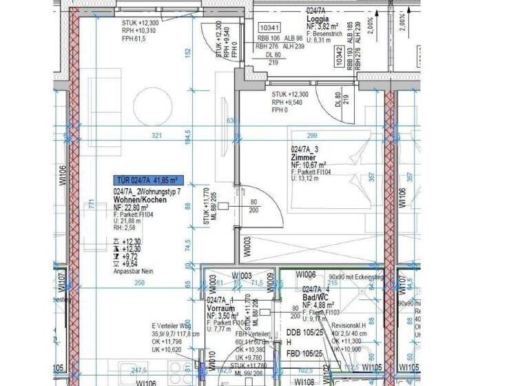 Wohnung zur Miete 440 € 2 Zimmer 41,9 m² 3. Geschoss Grillweg 7a Straßgang Graz 8053