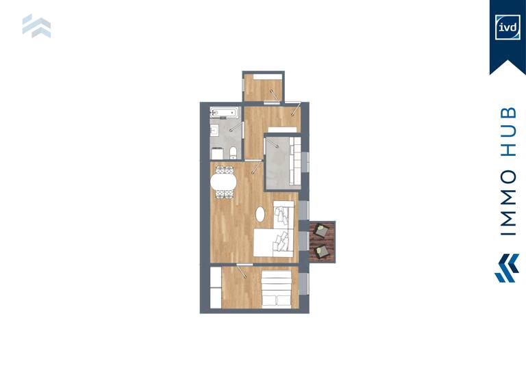 Wohnung zum Kauf 135.000 € 2 Zimmer 53 m²<br/>Wohnfläche EG<br/>Geschoss Zentrum-Nordwest Leipzig 04105