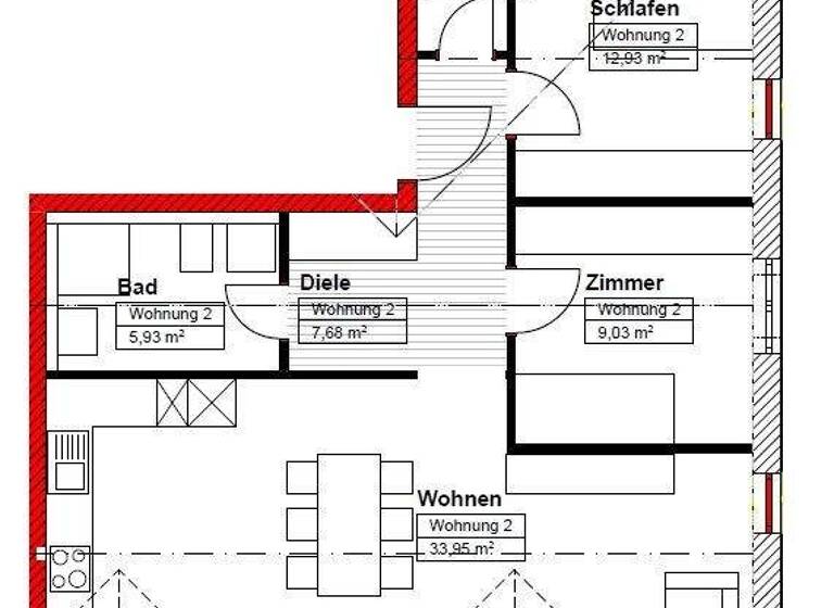 Wohnung zur Miete 615 € 3 Zimmer 72,7 m² frei ab 01.04.2026 Mamming 94437