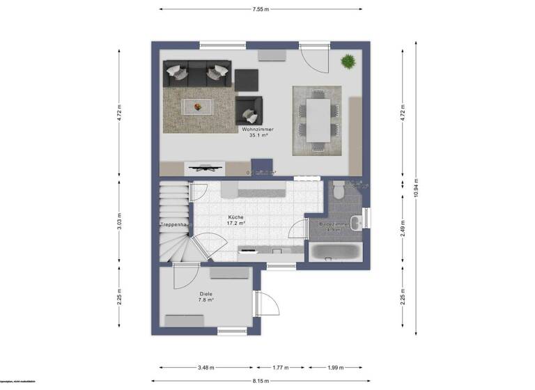 Doppelhaushälfte zum Kauf provisionsfrei 154.000 € 4 Zimmer 109 m² 680 m² Grundstück Limbach-Oberfrohna 09212