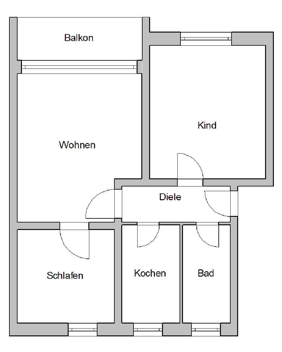 Wohnung zur Miete 390 € 3 Zimmer 68 m²<br/>Wohnfläche 2.<br/>Geschoss ab sofort<br/>Verfügbarkeit Hof Naundorf 04769