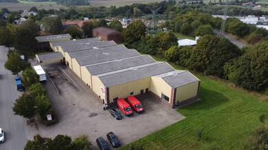 Produktionshalle zum Kauf als Kapitalanlage geeignet 1.495.000 € 1.545 m² 6.415 m² Grundstück teilbar von 287 m² bis 1.258 m² Am Knickrehm 12 Bad Schwartau 23611