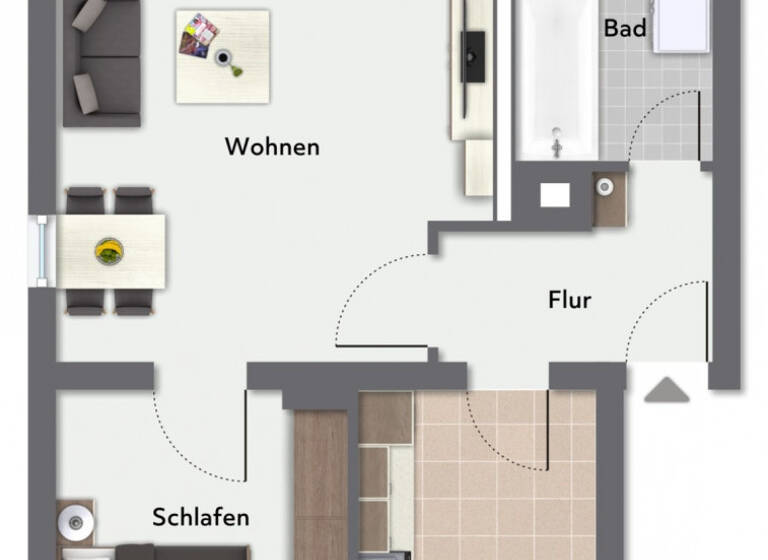 Wohnung zur Miete 367 € 2 Zimmer 56,5 m² 1. Geschoss frei ab 11.05.2026 Joseph-Haydn-Straße 14 Sondershausen 99706