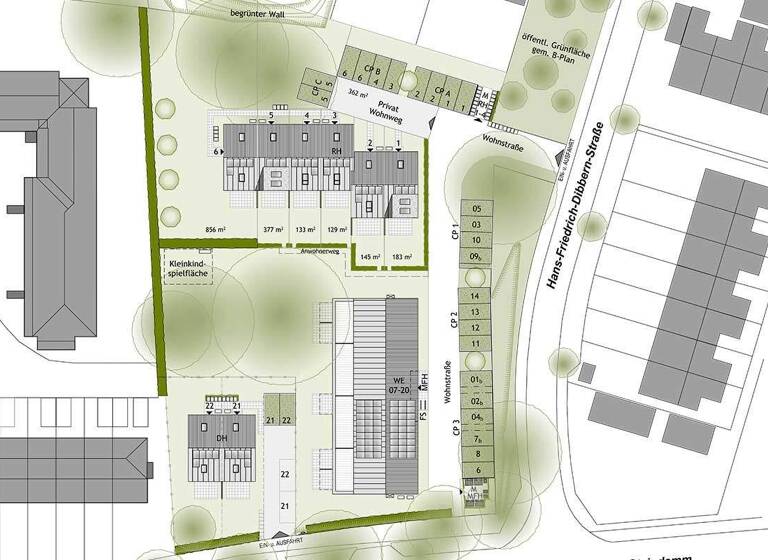 Fertig- und Musterhäuser zum Kauf Hans-Friedrich-Dibbern-Straße 1-3e Harksheide Norderstedt 22844
