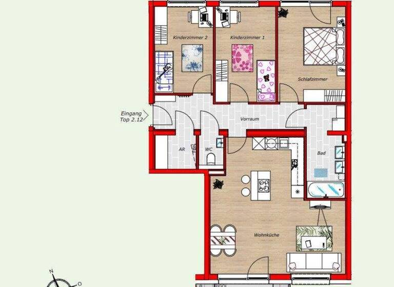 Wohnung zum Kauf - Erstbezug 418.900 € 4 Zimmer 96 m² Josef-Fischer-Gasse Bruck an der Leitha 2460
