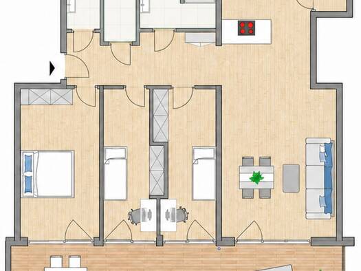 Wohnung zum Kauf - Erstbezug provisionsfrei 698.000 € 4 Zimmer 124,6 m² Geschoss 1/4 frei ab sofort Flößaustraße 100 Südstadt Fürth 90763