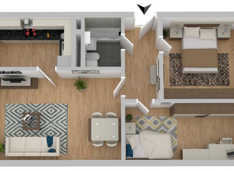 Wohnung zur Miete 394 € 3 Zimmer 61 m²<br/>Wohnfläche 4.<br/>Geschoss Rimbachhügel 5 Suhl Suhl 98527