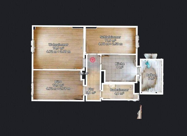 Wohnung zur Miete 450 € 3 Zimmer 66 m² Morgenstraße 31 Neue Neustadt Magdeburg / Neue Neustadt 39124