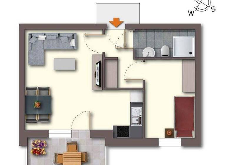 Wohnung zur Miete nur mit Wohnberechtigungsschein 243 € 2 Zimmer 42,6 m² 1. Geschoss frei ab 01.05.2026 Marktstraße 7 Mittelmeiderich Duisburg 47137