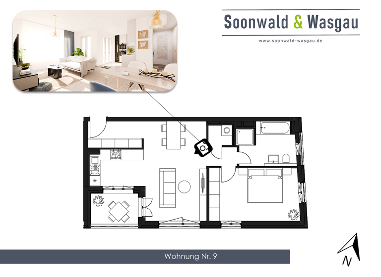 Wohnung zum Kauf - Erstbezug provisionsfrei 345.000 € 2 Zimmer 60,9 m² 2. Geschoss frei ab sofort Wasgaustraße 19 Unterliederbach Frankfurt am Main 65929