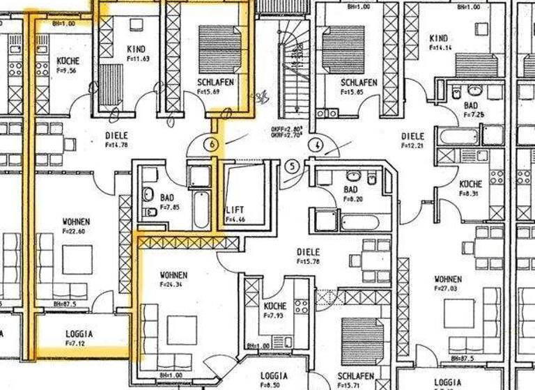 Wohnung zur Miete 853 € 3 Zimmer 87 m² 2. Geschoss frei ab 29.03.2026 Südring 15 Lehrte 31275
