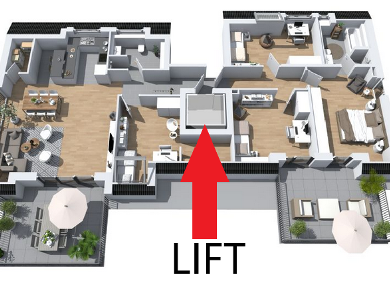 Penthouse zum Kauf - Erstbezug provisionsfrei 965.000 € 5 Zimmer 140 m² 3. Geschoss frei ab sofort Biebrich Wiesbaden 65189