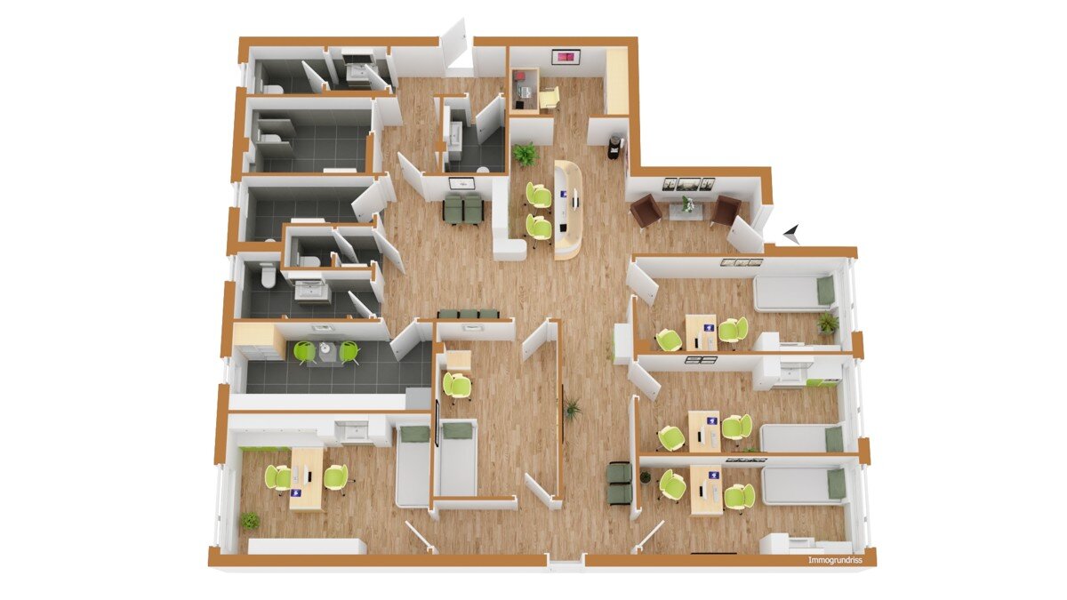 Praxisfläche zur Miete 7,50 € 5 Zimmer 200 m²<br/>Bürofläche Neureut - Nördlicher Teil Karlsruhe / Neureut 76149