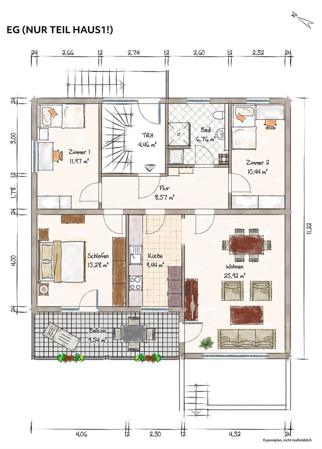 Wohnung zum Kauf provisionsfrei 398.000 € 4 Zimmer 92 m²<br/>Wohnfläche 1.<br/>Geschoss ab sofort<br/>Verfügbarkeit Ahausen Bermatingen , Baden 88697