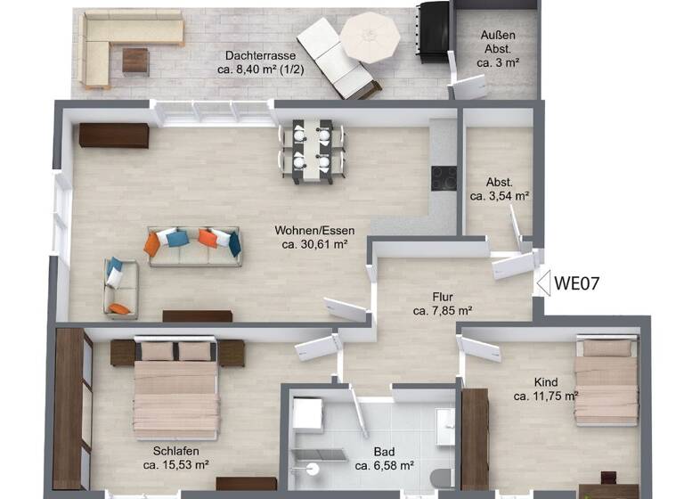 WG-Zimmer zur Miete 1.330 € 3 Zimmer 80 m² Geschoss 2/2 frei ab 01.06.2026 Neuer Weg 15 Kaltenkirchen 24568