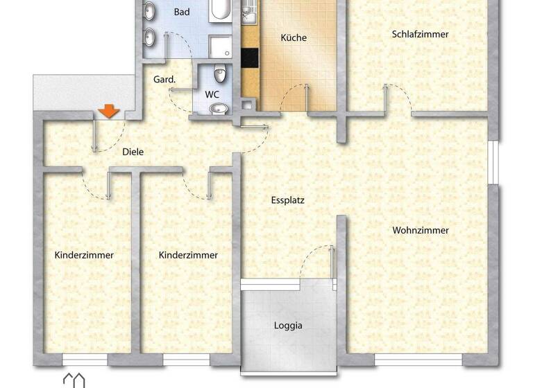 Wohnung zum Kauf 280.000 € 4 Zimmer 100 m² 2. Geschoss Buchenstraße 14 Aschau Aschau am Inn 84544