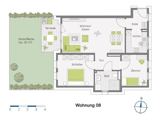 Wohnung zum Kauf - Erstbezug 439.700 € 3 Zimmer 79,8 m² Niederweiler Müllheim 79379