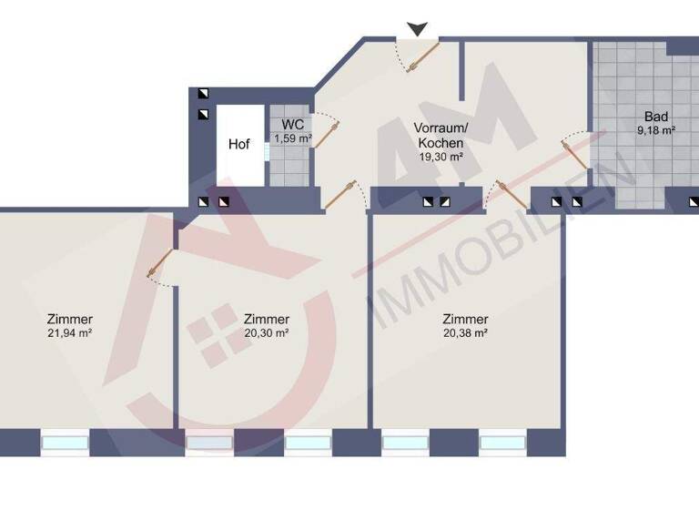 Wohnung zum Kauf 1.500.000 € 11 Zimmer 298 m² Wien 1100