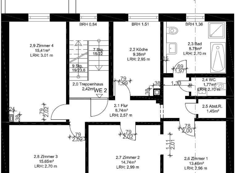 Wohnung zum Kauf provisionsfrei 349.000 € 4 Zimmer 94 m² 1. Geschoss Pfarrgasse 16 Bieber Offenbach am Main 63073
