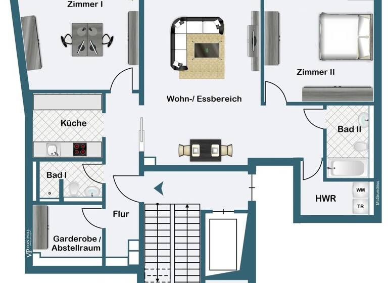 Wohnung zum Kauf 745.000 € 3 Zimmer 114,9 m² EG Westend-Süd Frankfurt am Main 60325