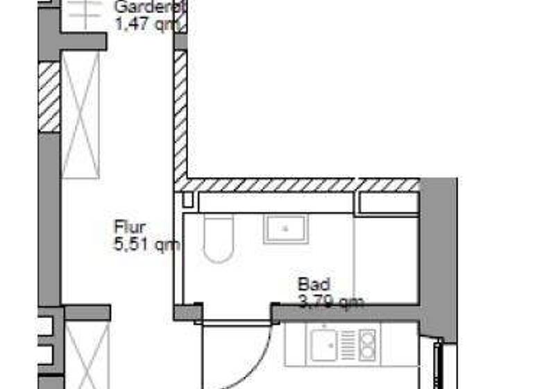 Studio zum Kauf 159.900 € 1 Zimmer 26,7 m² 1. Geschoss Ostenviertel Regensburg 93055
