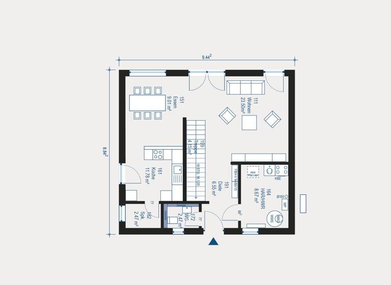Einfamilienhaus zum Kauf provisionsfrei 482.699 € 4 Zimmer 136,1 m²<br/>Wohnfläche 550 m²<br/>Grundstück Langenselbold 63505