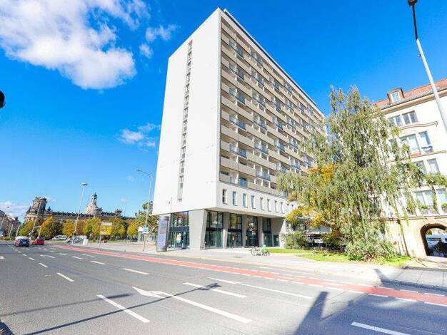 Wohnung zur Miete - Erstbezug 670 € 2 Zimmer 42,7 m² 13. Geschoss frei ab 01.01.2026 Grunaer Straße 5 Pirnaische Vorstadt Dresden-Pirnaische Vorstadt 01069