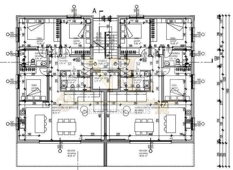 Wohnung zum Kauf 260.000 € 3 Zimmer 100 m² 2. Geschoss Okrug