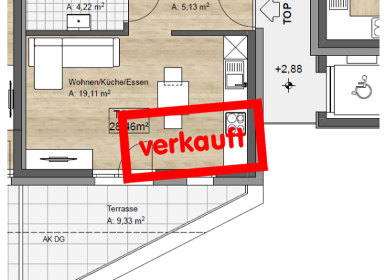 Studio zum Kauf - Erstbezug 1 Zimmer 28,5 m² Birgitz 6092