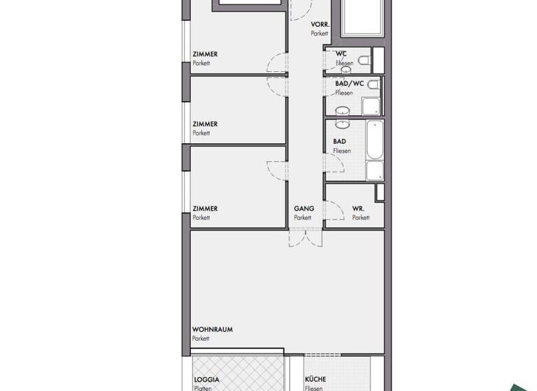 Wohnung zur Miete 2.057 € 4 Zimmer 1. Geschoss frei ab sofort Wien 1190