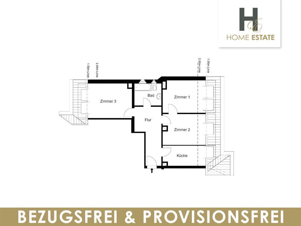 Wohnung zum Kauf provisionsfrei 275.000 € 3 Zimmer 65 m²<br/>Wohnfläche 4.<br/>Geschoss ab sofort<br/>Verfügbarkeit Hardenbergstraße 52 Südvorstadt Leipzig 04275