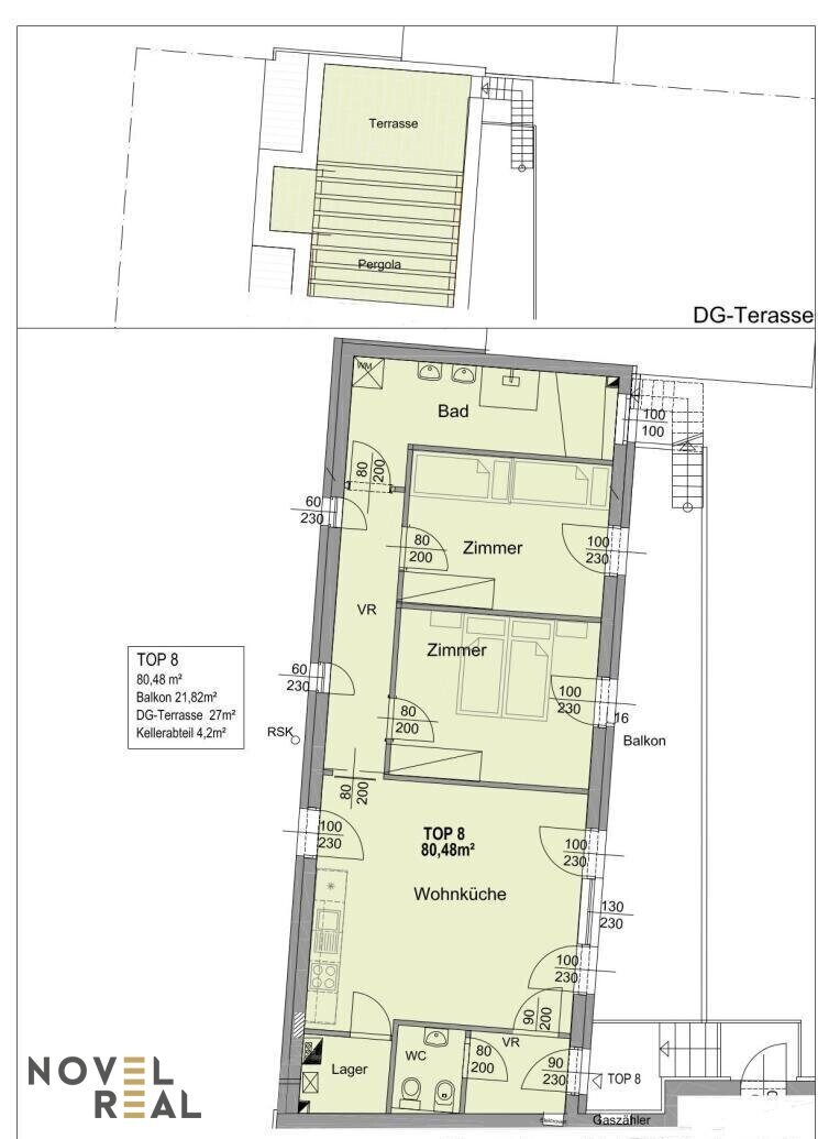 Wohnung zur Miete 1.237 € 3 Zimmer 80,5 m²<br/>Wohnfläche 2.<br/>Geschoss Purkersdorf 3002