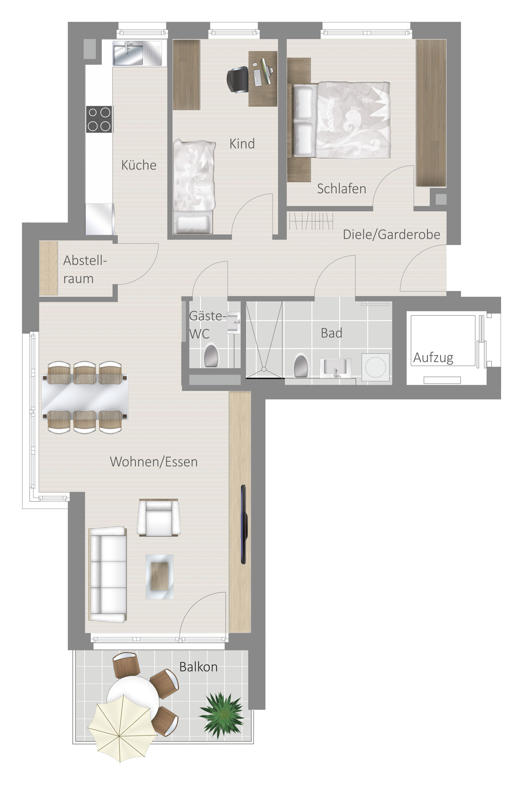 Wohnung zum Kauf provisionsfrei 499.800 € 3,5 Zimmer 81,5 m²<br/>Wohnfläche 2.<br/>Geschoss Kelterstrasse 62 Kallenberg Korntal-Münchingen 70825