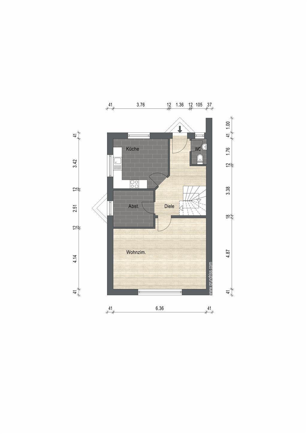 Doppelhaushälfte zur Miete 900 € 4 Zimmer 110 m²<br/>Wohnfläche 01.02.2025<br/>Verfügbarkeit Sandhorst Aurich 26607