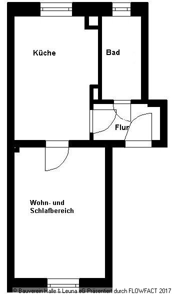 Wohnung zur Miete 267 € 1 Zimmer 37 m²<br/>Wohnfläche 1.<br/>Geschoss Türkstraße 7 Lutherplatz / Thüringer Bahnhof Halle (Saale) 06110