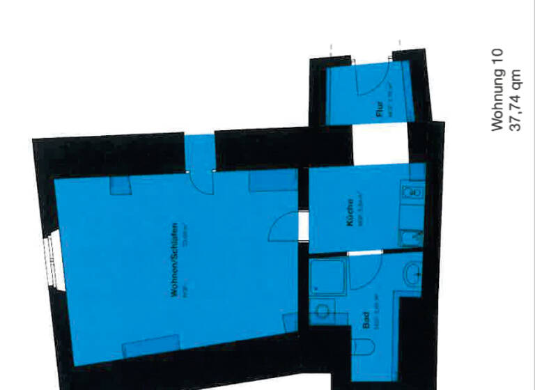 Studio zur Miete 400 € 1 Zimmer 37,7 m² EG frei ab 01.07.2026 Altstadt Passau 94032