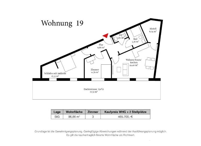 Wohnung zum Kauf provisionsfrei 484.300 € 3 Zimmer 96,9 m² 2. Geschoss Horneburg 21640