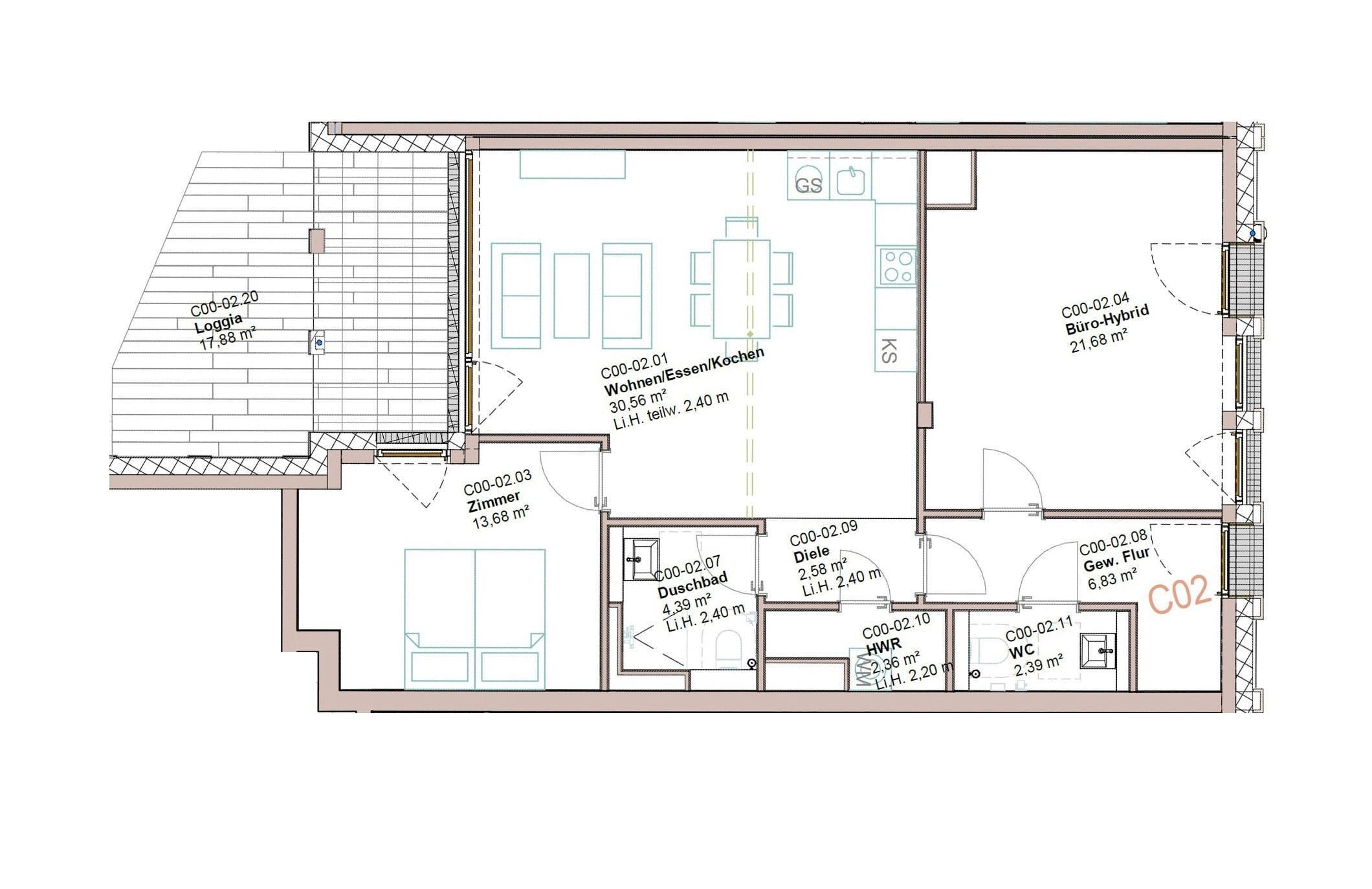 Wohnung zur Miete 1.453 € 3 Zimmer 62,5 m²<br/>Wohnfläche EG<br/>Geschoss ab sofort<br/>Verfügbarkeit Bahnstadt - Ost Heidelberg 69115